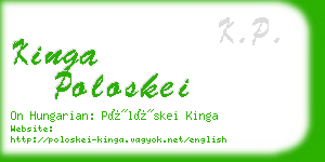 kinga poloskei business card